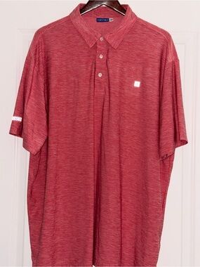 Hreski Heather Red Mens 2XL Performance Golf Shirt